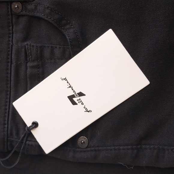 7 For All Mankind NWT Women's Size 28 Black Slim Trouser Flare Denim Jeans Pants - Picture 7 of 15